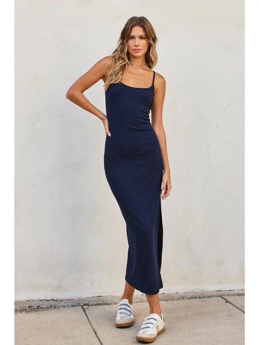 Ezra Ribbed Knit Bodycon Maxi