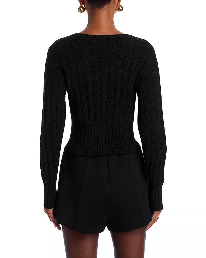 Mirian Cable Ribbon Tie Cardigan