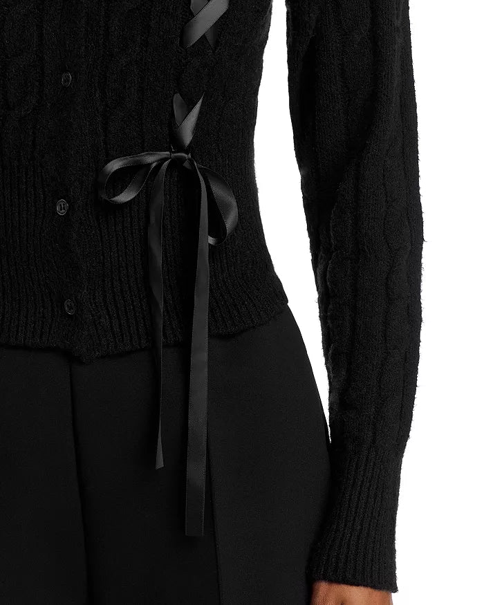 Mirian Cable Ribbon Tie Cardigan
