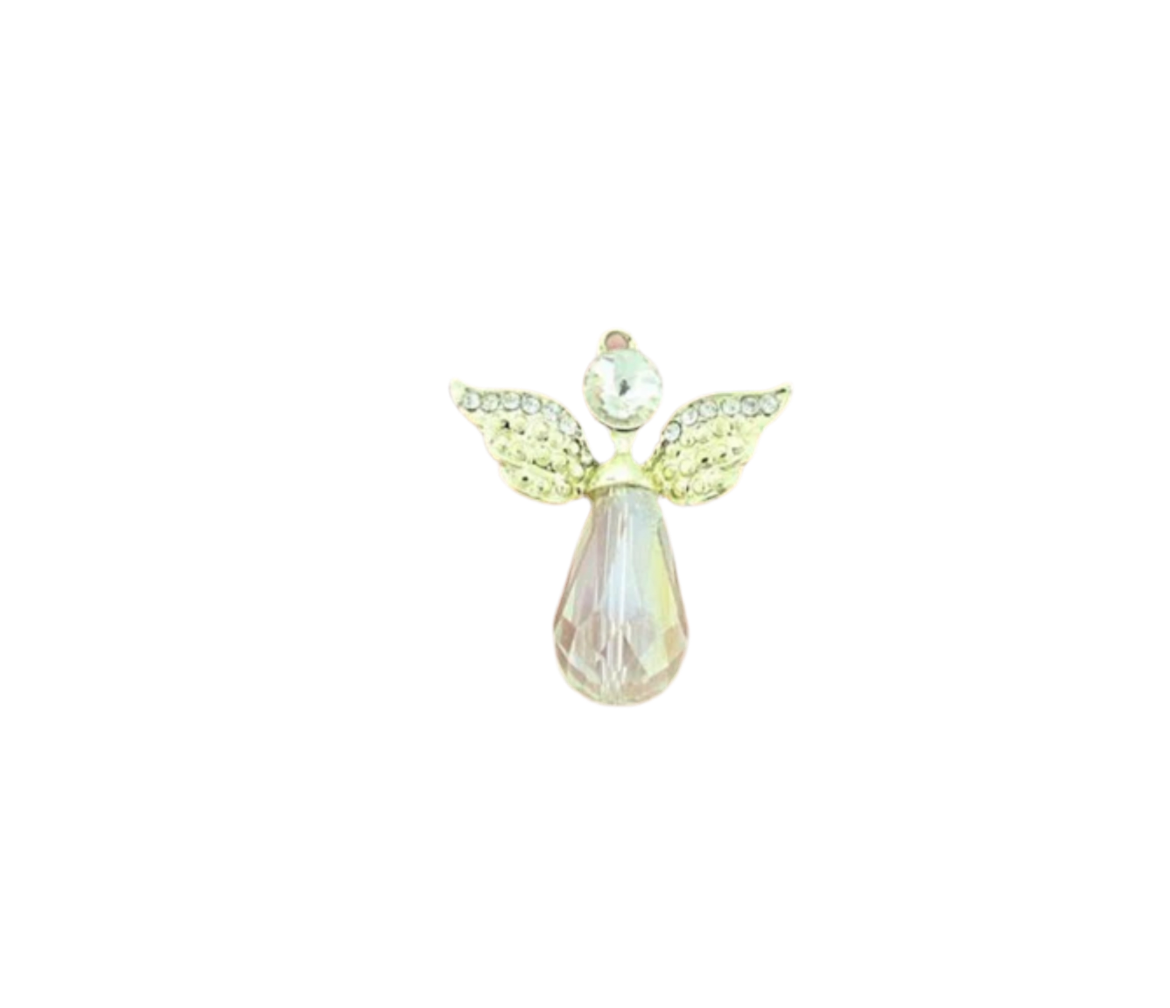 Crystal Angel Charm