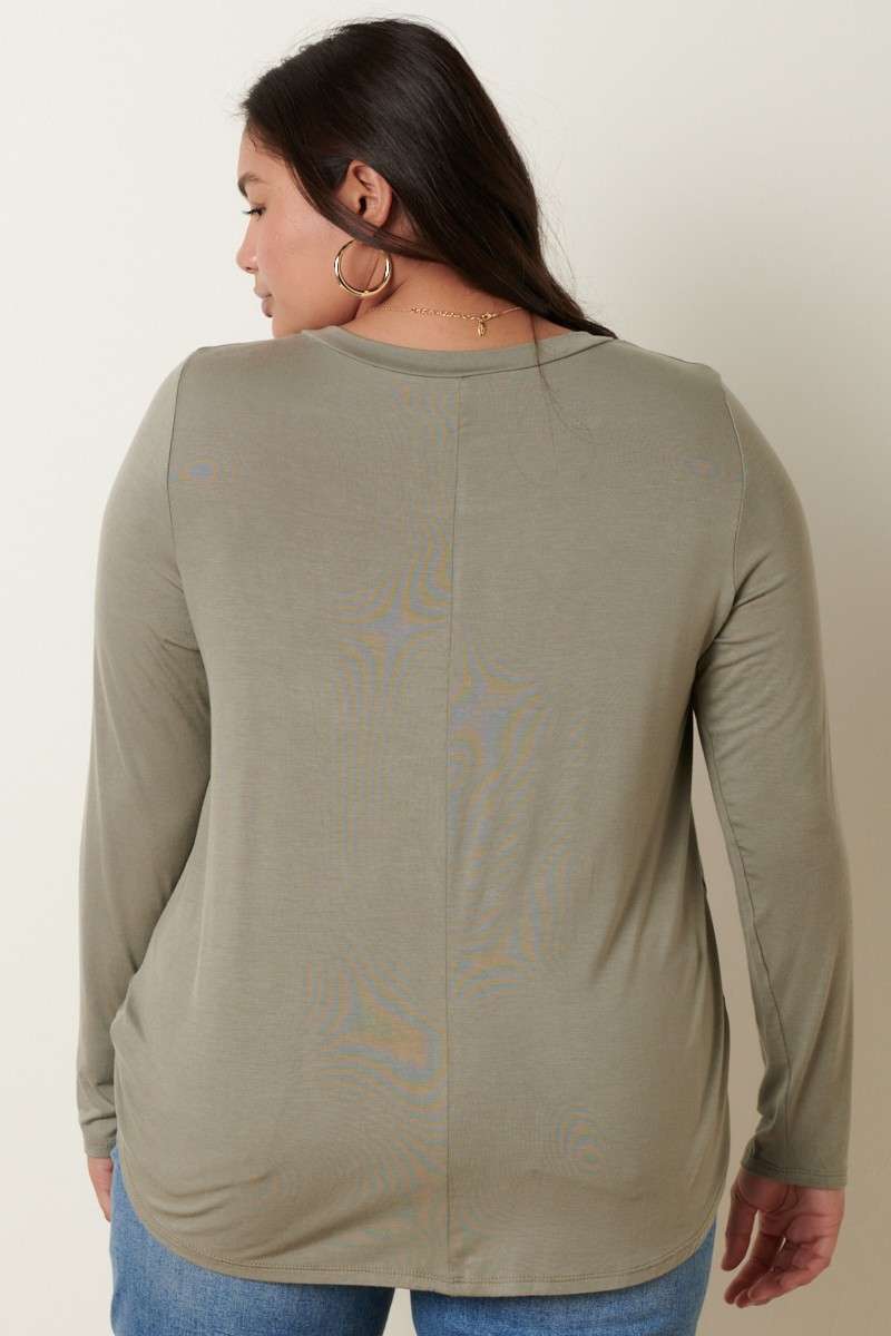 Zella Bamboo Long Sleeve Top- Plus