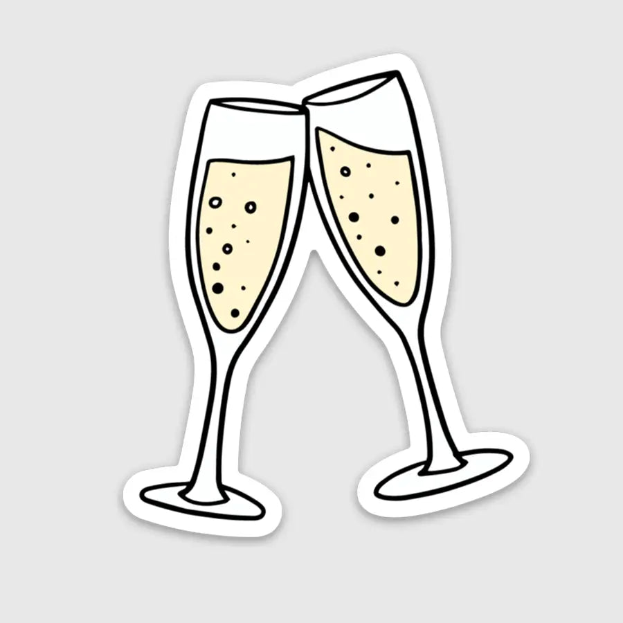 Champagne Glasses Sticker