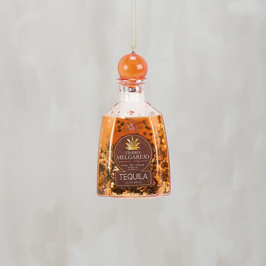 Glass Tequila Bottle Ornament