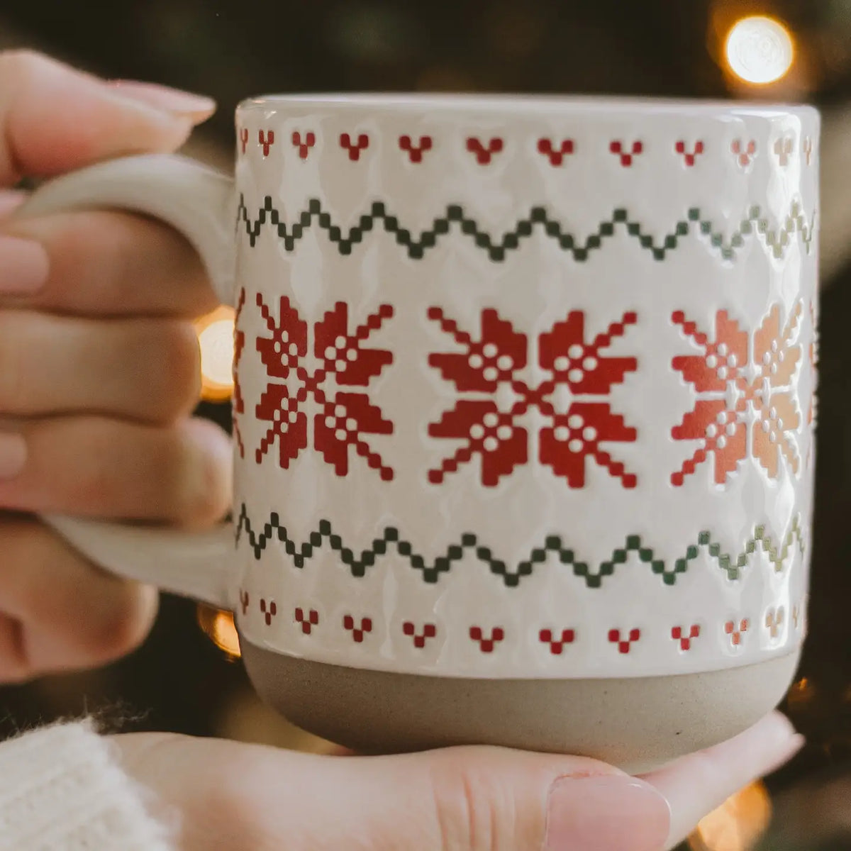 Fair Isle Sweater Stoneware Coffee Mug