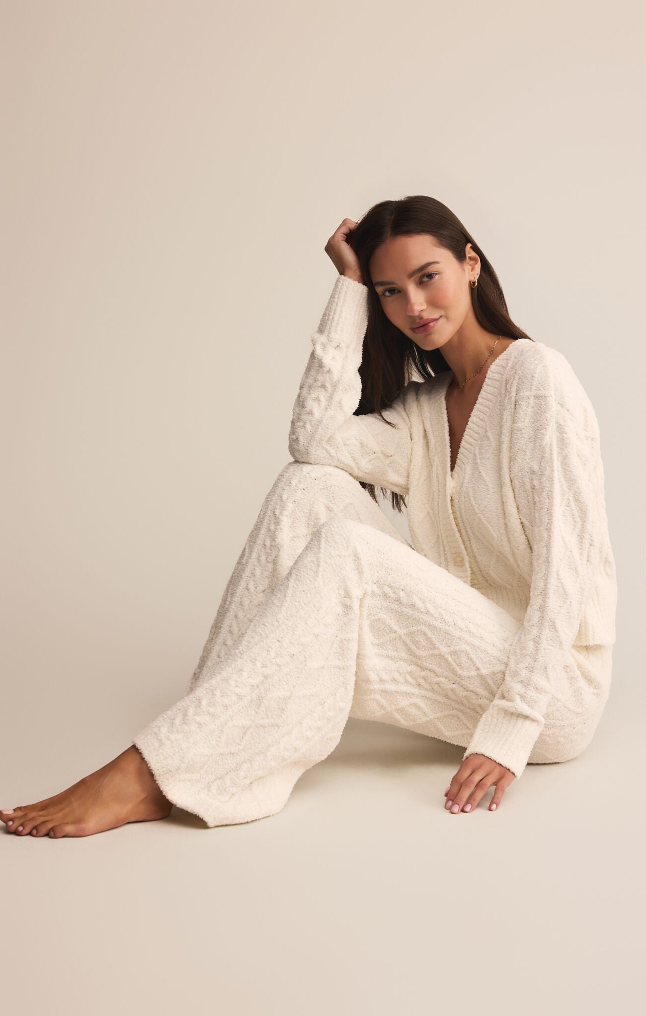 Teddy Cable Knit Cardigan