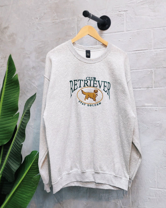 Retriever Oversized Embroidered Crew Neck