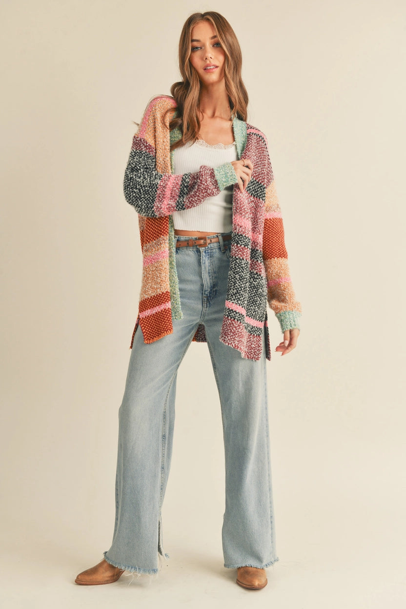 Bella Oversized Colorblock Cardigan