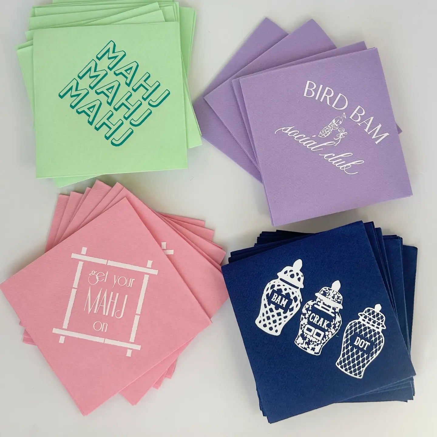 Mah Jong Cocktail Napkins