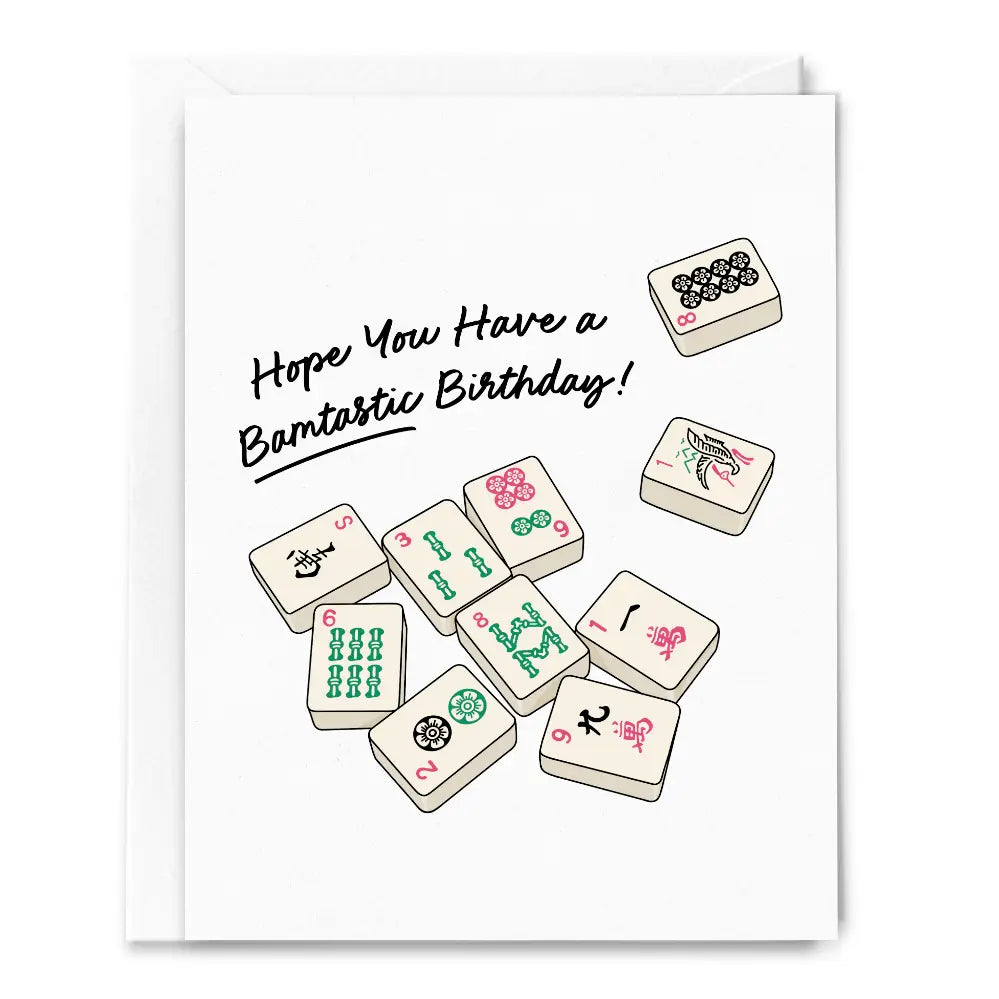 Have A Bamtastic Birthday Mahjong Card