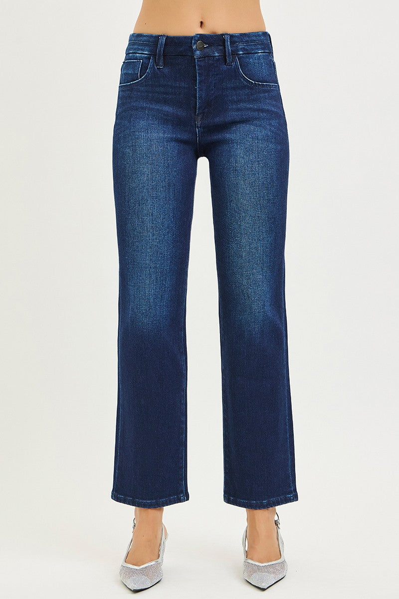 Blake Tummy Control Mid Rise Ankle Straight Jeans