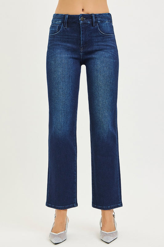 Blake Tummy Control Mid Rise Ankle Straight Jeans
