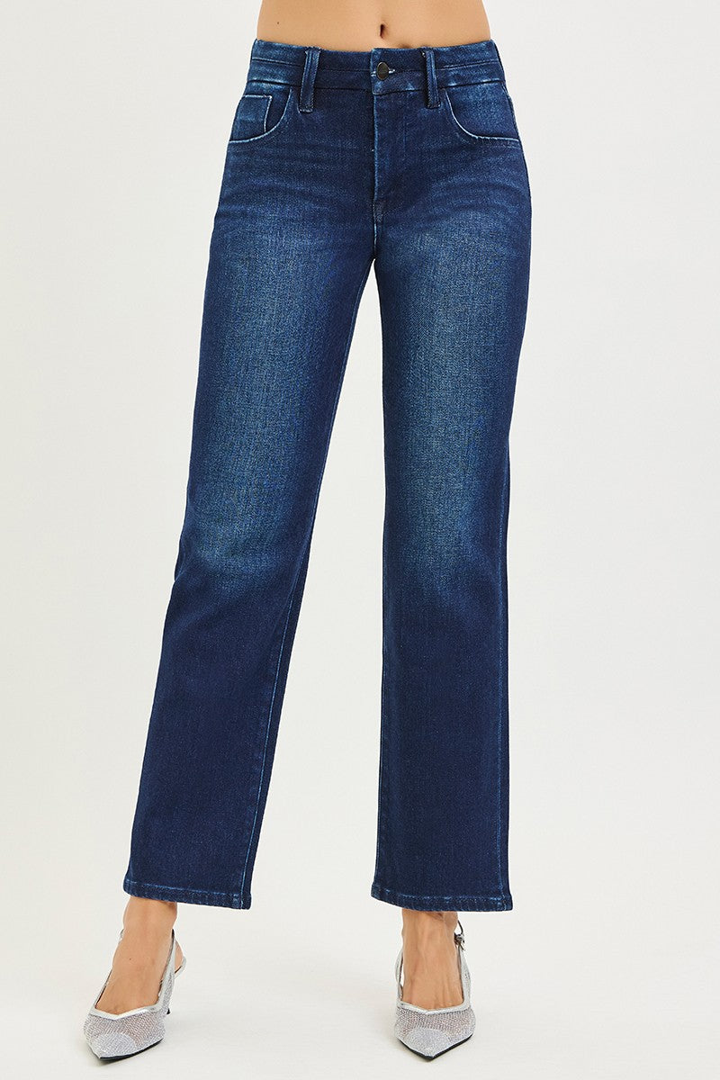 Blake Tummy Control Mid Rise Ankle Straight Jeans