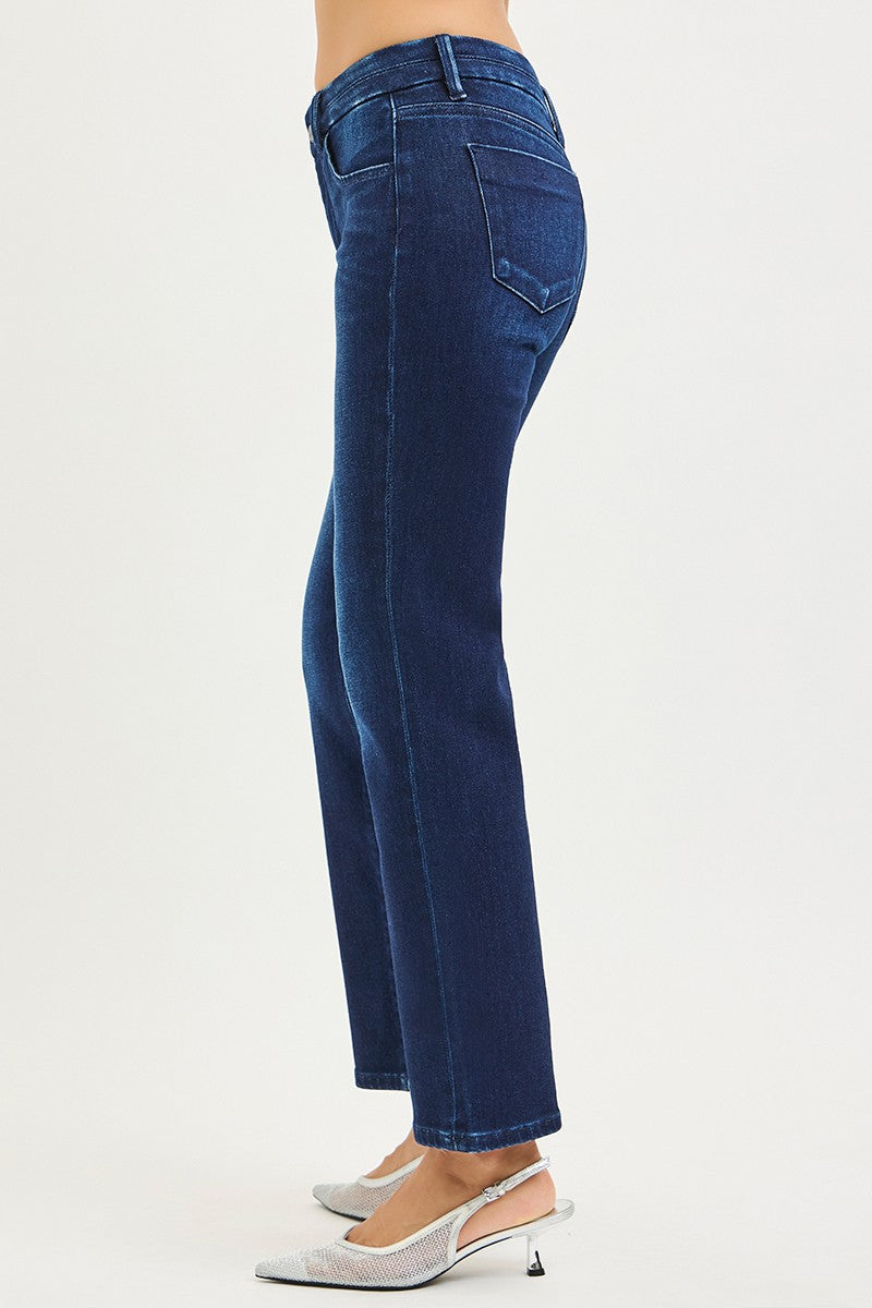 Blake Tummy Control Mid Rise Ankle Straight Jeans