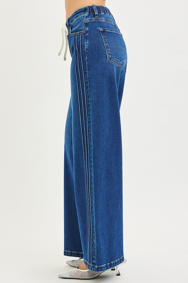 Andy Wide Leg Drawstring Denim