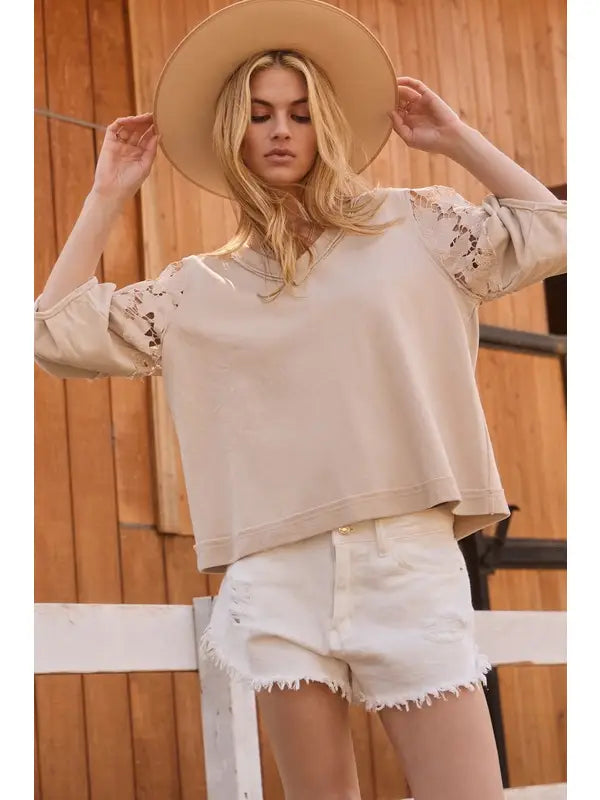 Connie Mineral Washed Sweatshirt- Plus