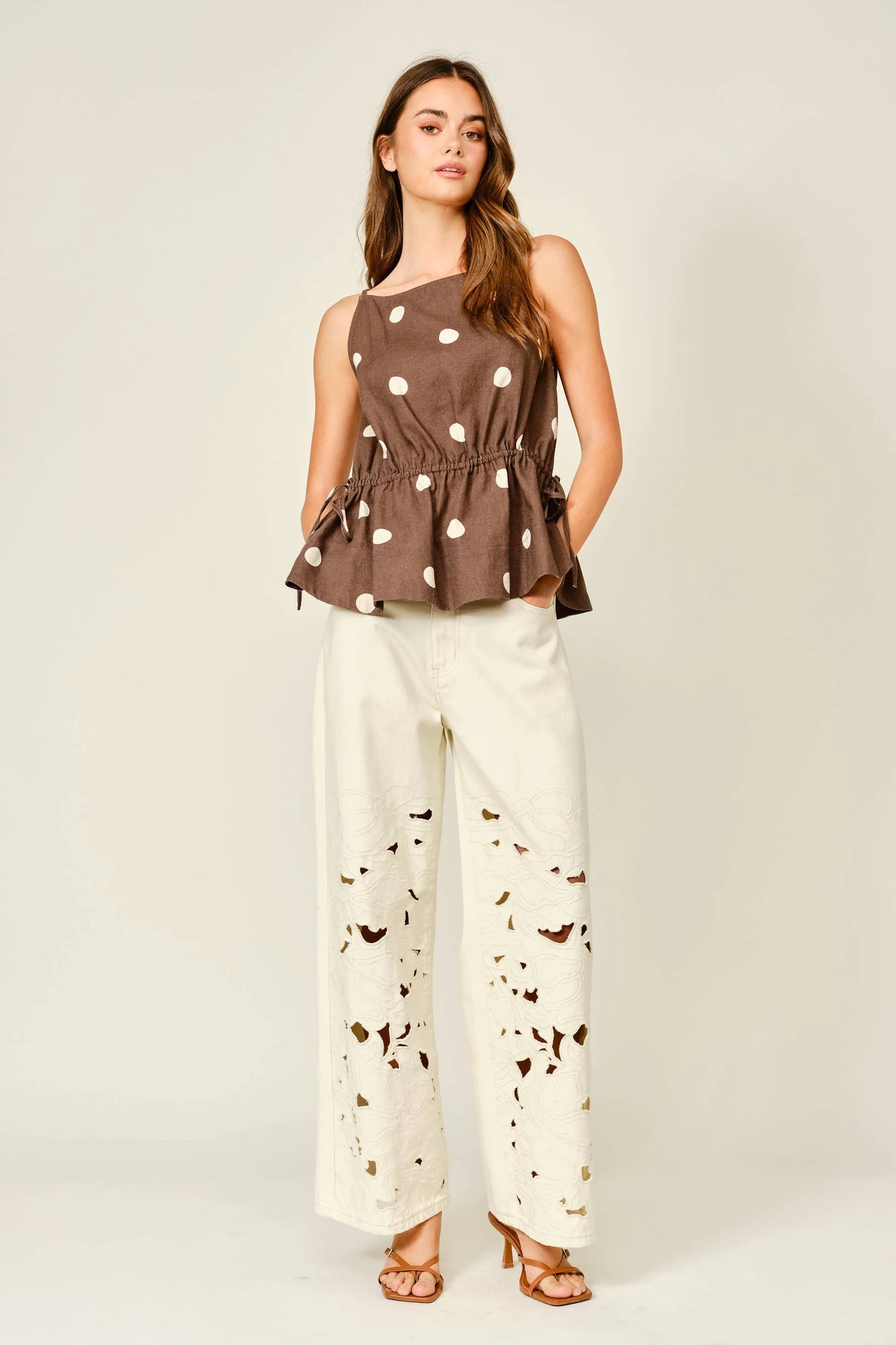 Vivien Polka Dot Baby Doll Top