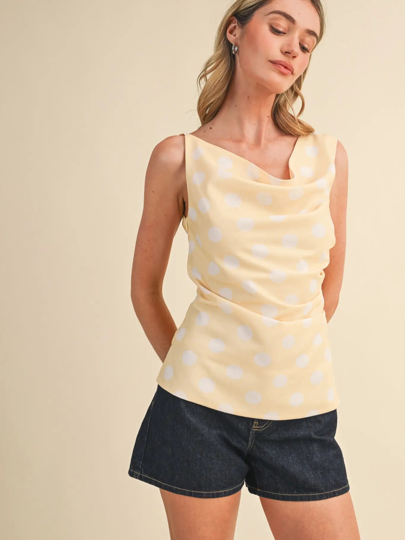 Kim Polka Dot Off Shoulder Top