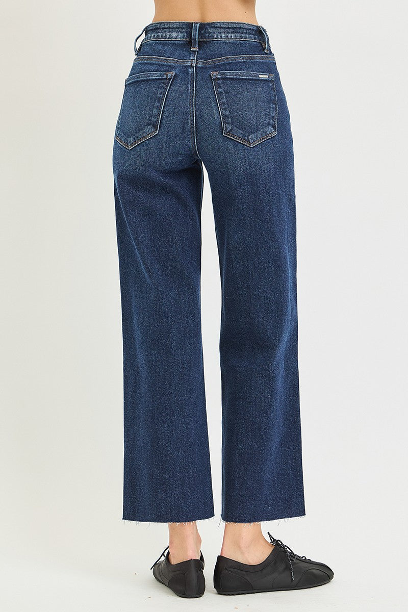 Finn High Rise Cropped Wide Leg Jeans