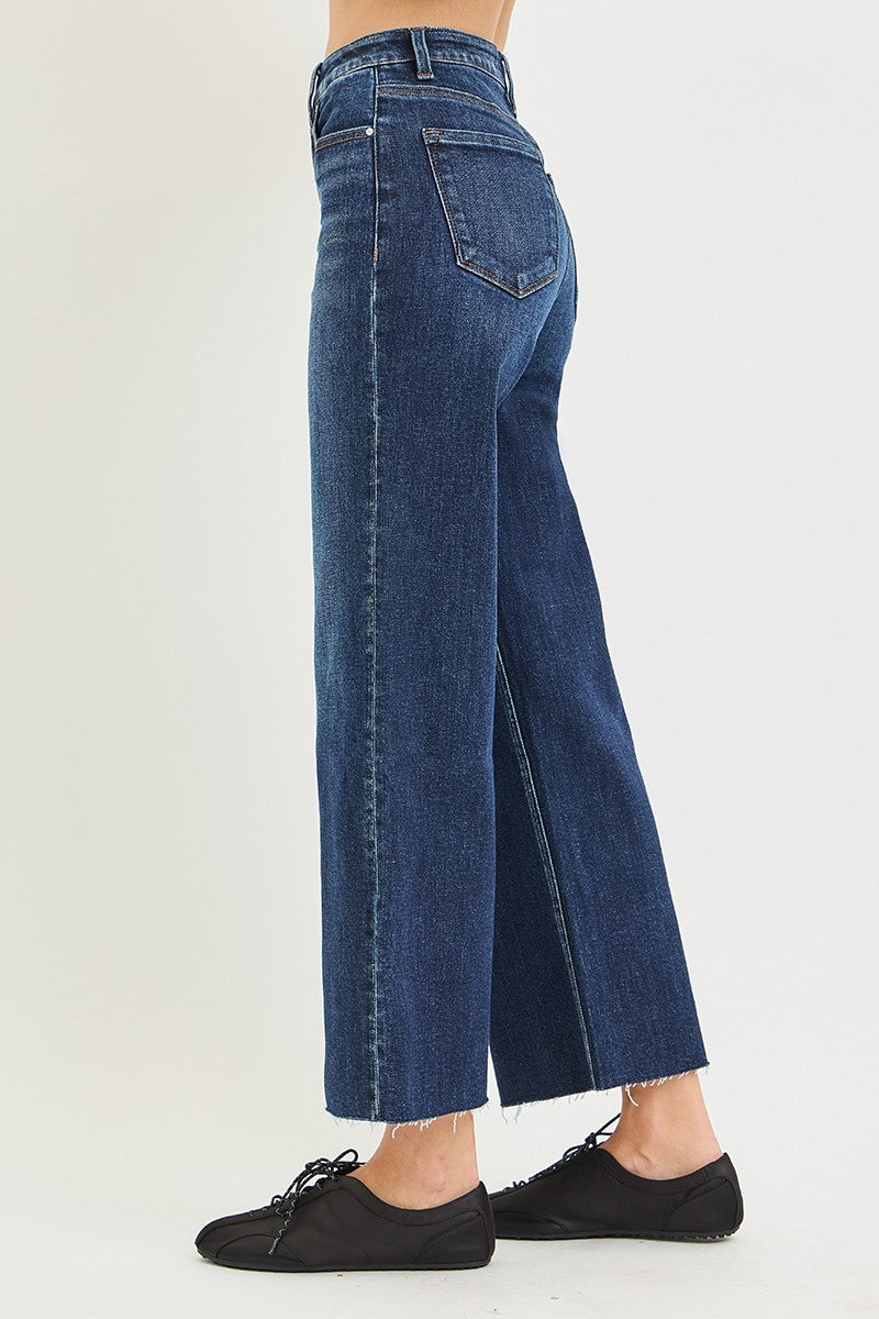 Finn High Rise Cropped Wide Leg Jeans