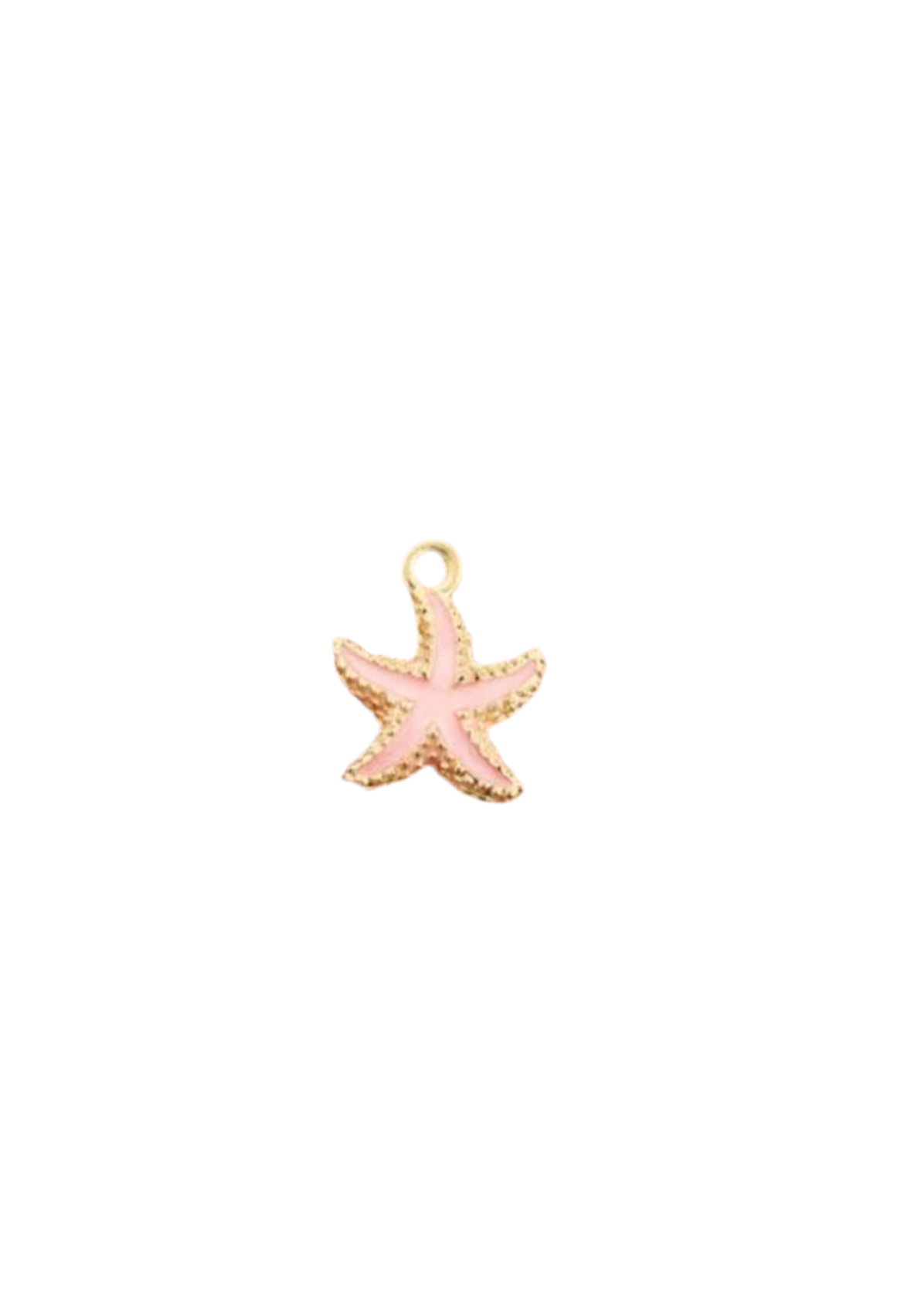 Pink & Gold Starfish Charm