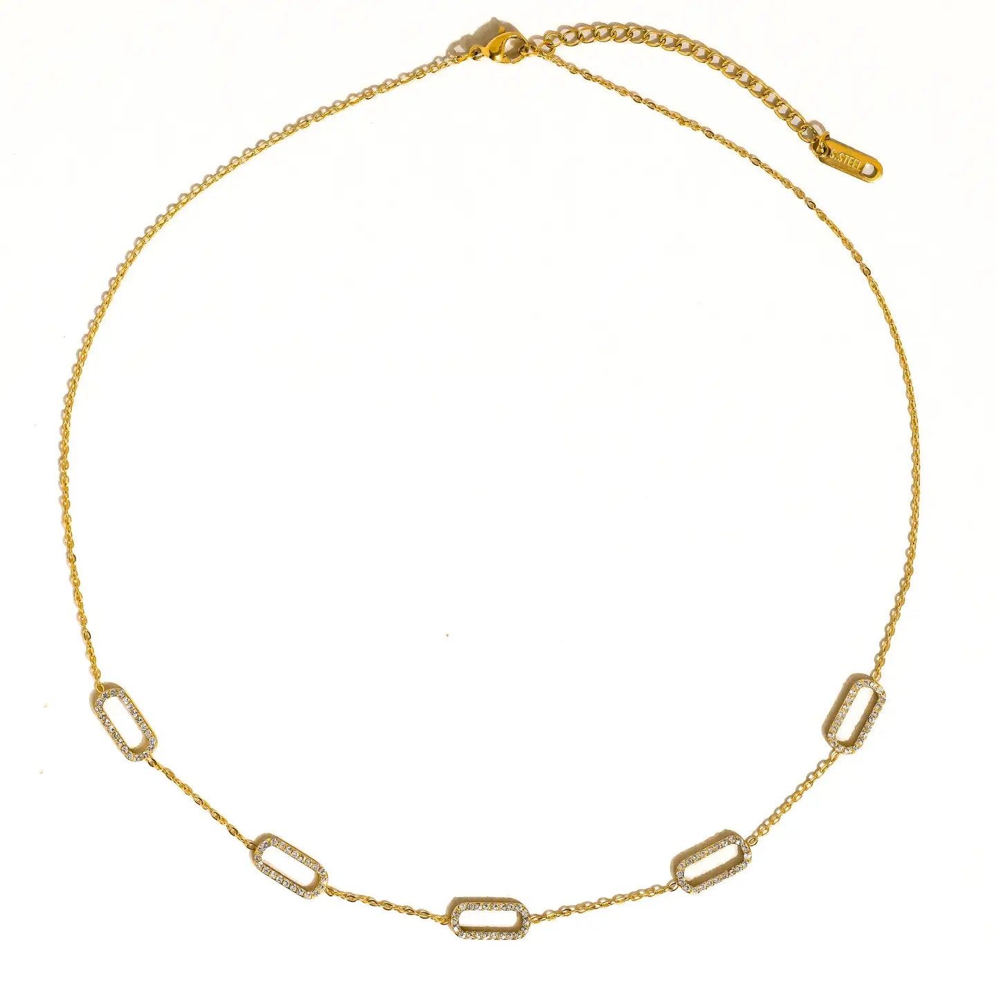 18K Gold Non-Tarnish Dainty Chain Necklace