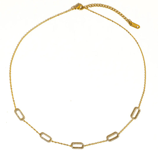 18K Gold Non-Tarnish Dainty Chain Necklace