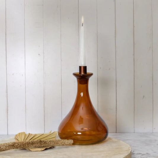 Amber Belly Candleholder