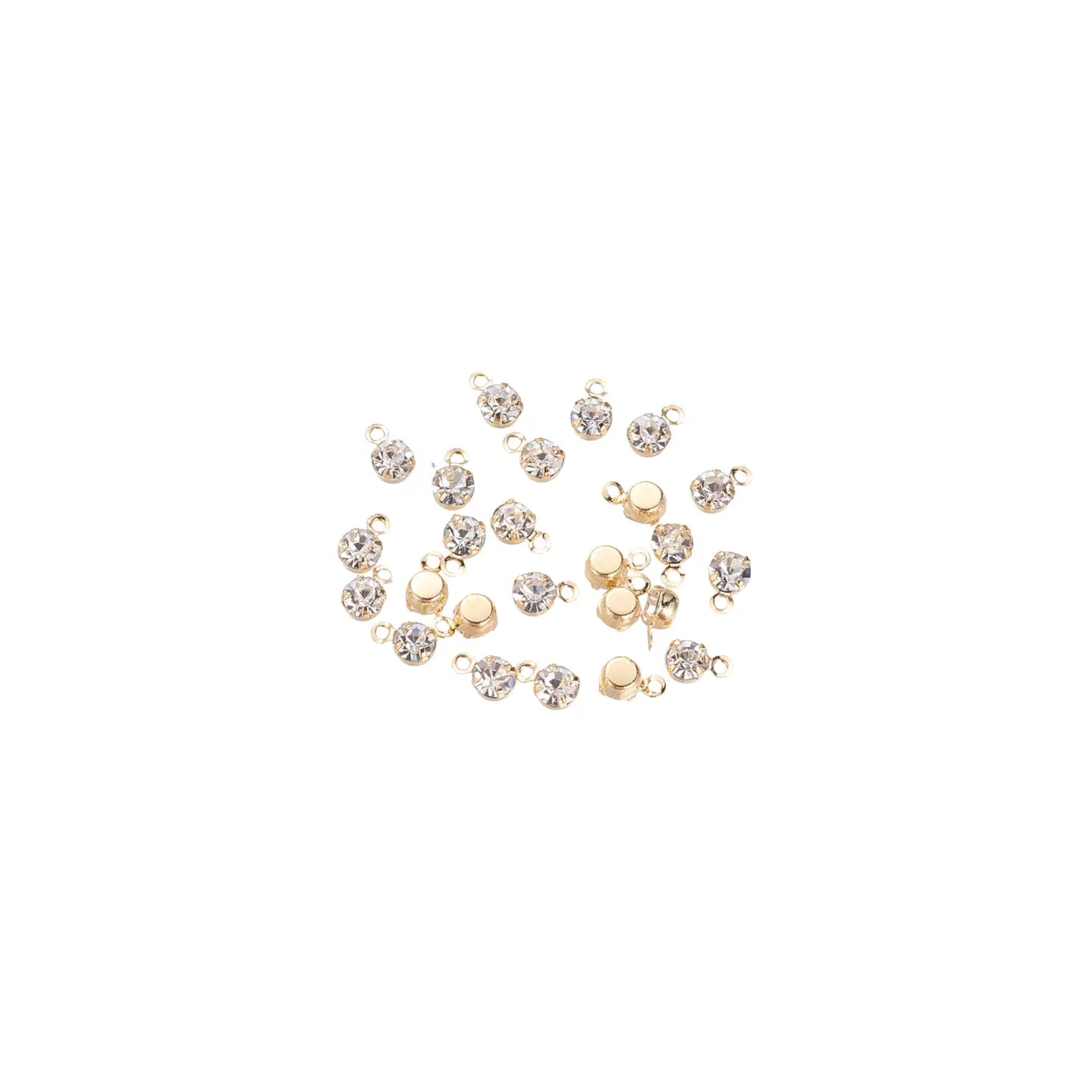 18k Tiny Diamond Cubic Zirconia Charm