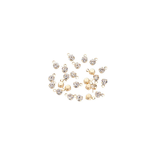 18k Tiny Diamond Cubic Zirconia Charm