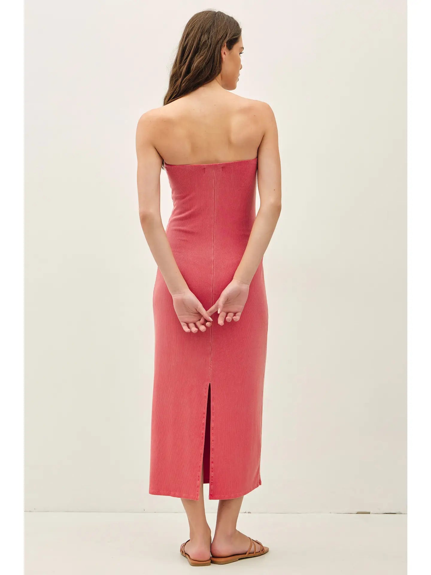 Isla Ribbed Midi Tube Dress