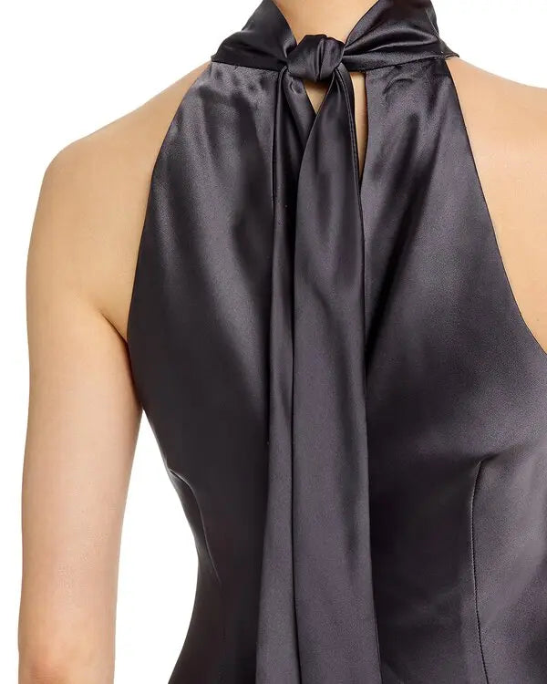 Skylar Satin Halter Midi Dress