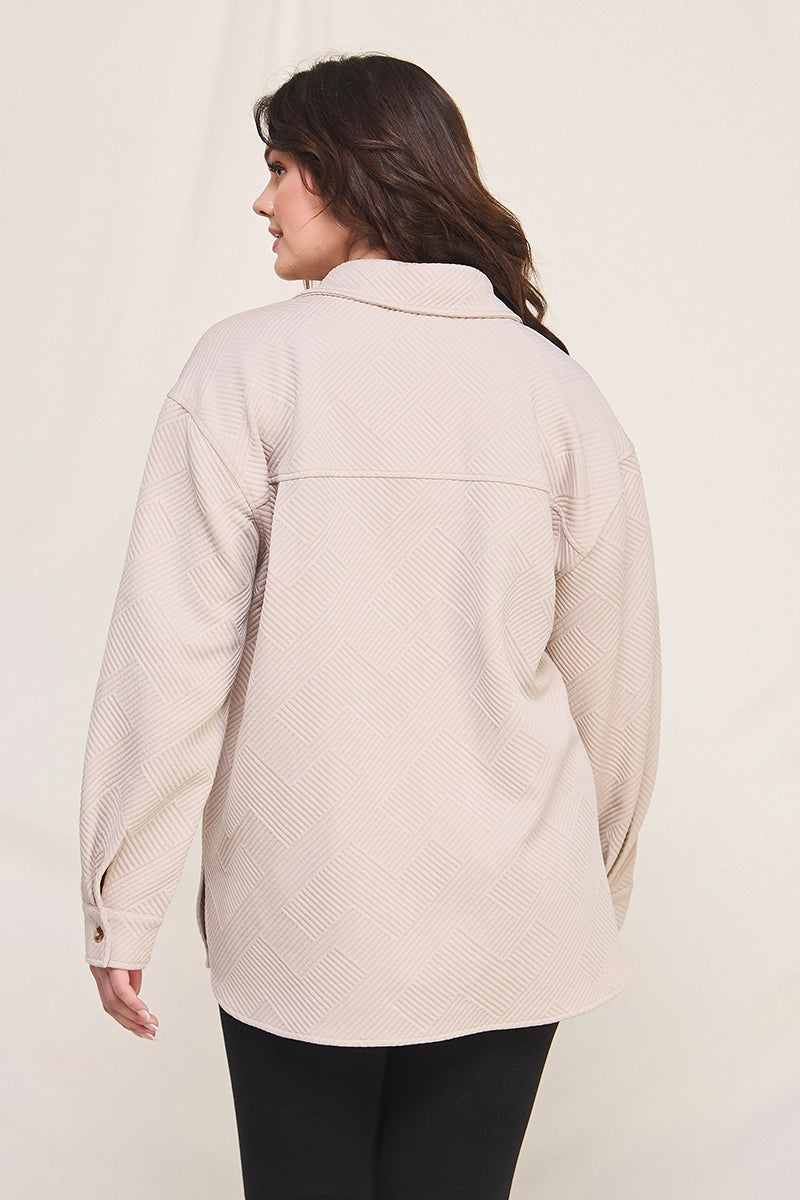 Romy Jacquard Knit Jacket- Plus