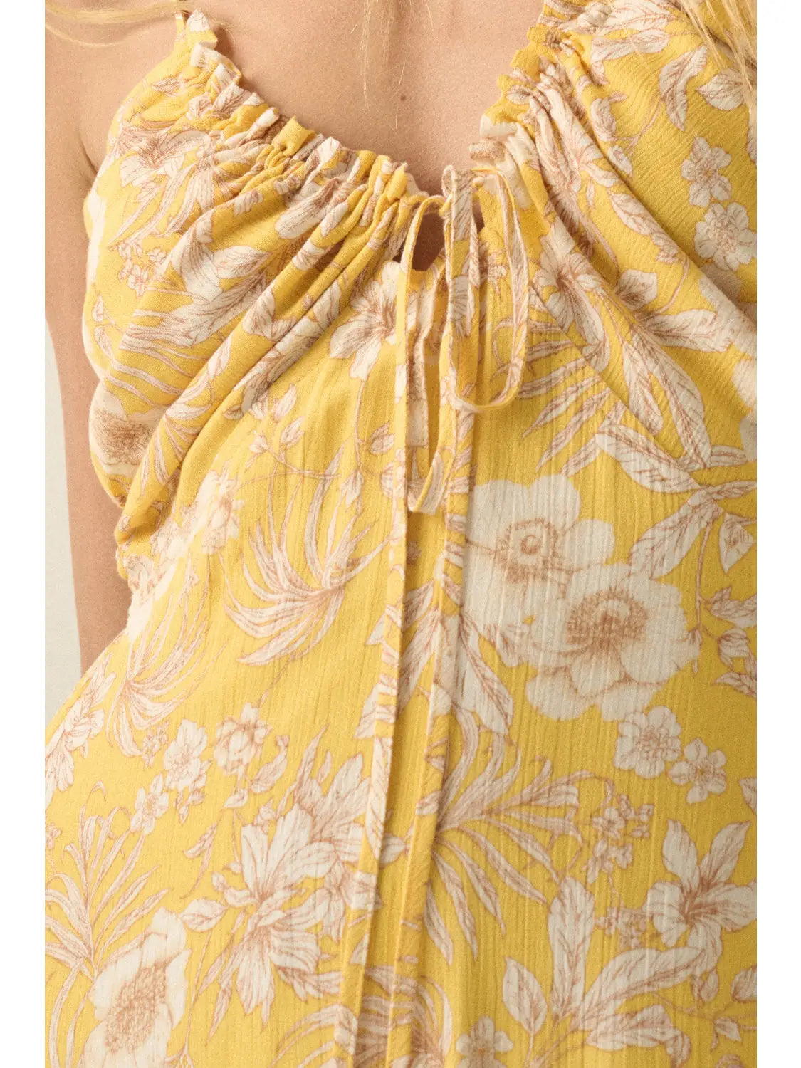 Irene Floral Ruffle Maxi Dress