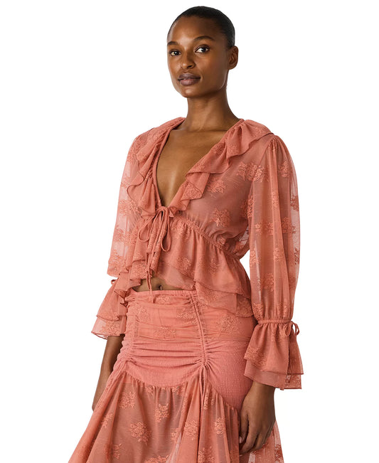 Montana Knit Lace V-Neck Top