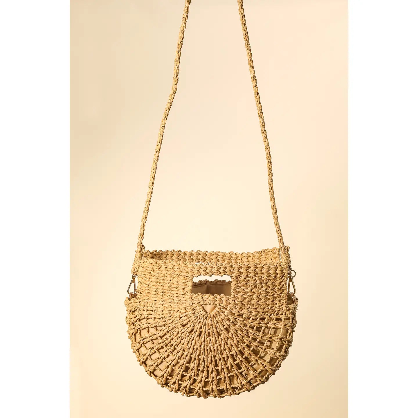 Braided Semi Circle Tote Bag