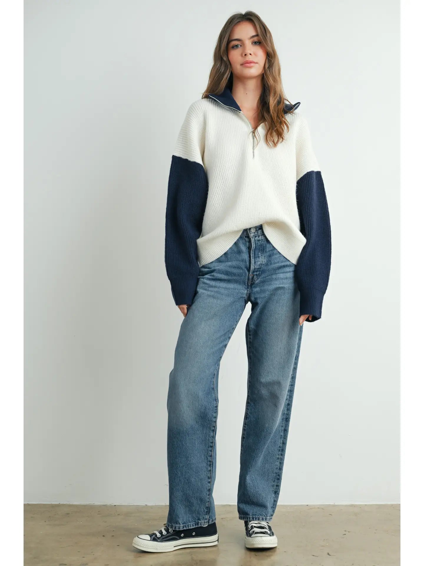 Quinn Color Block Half Zip