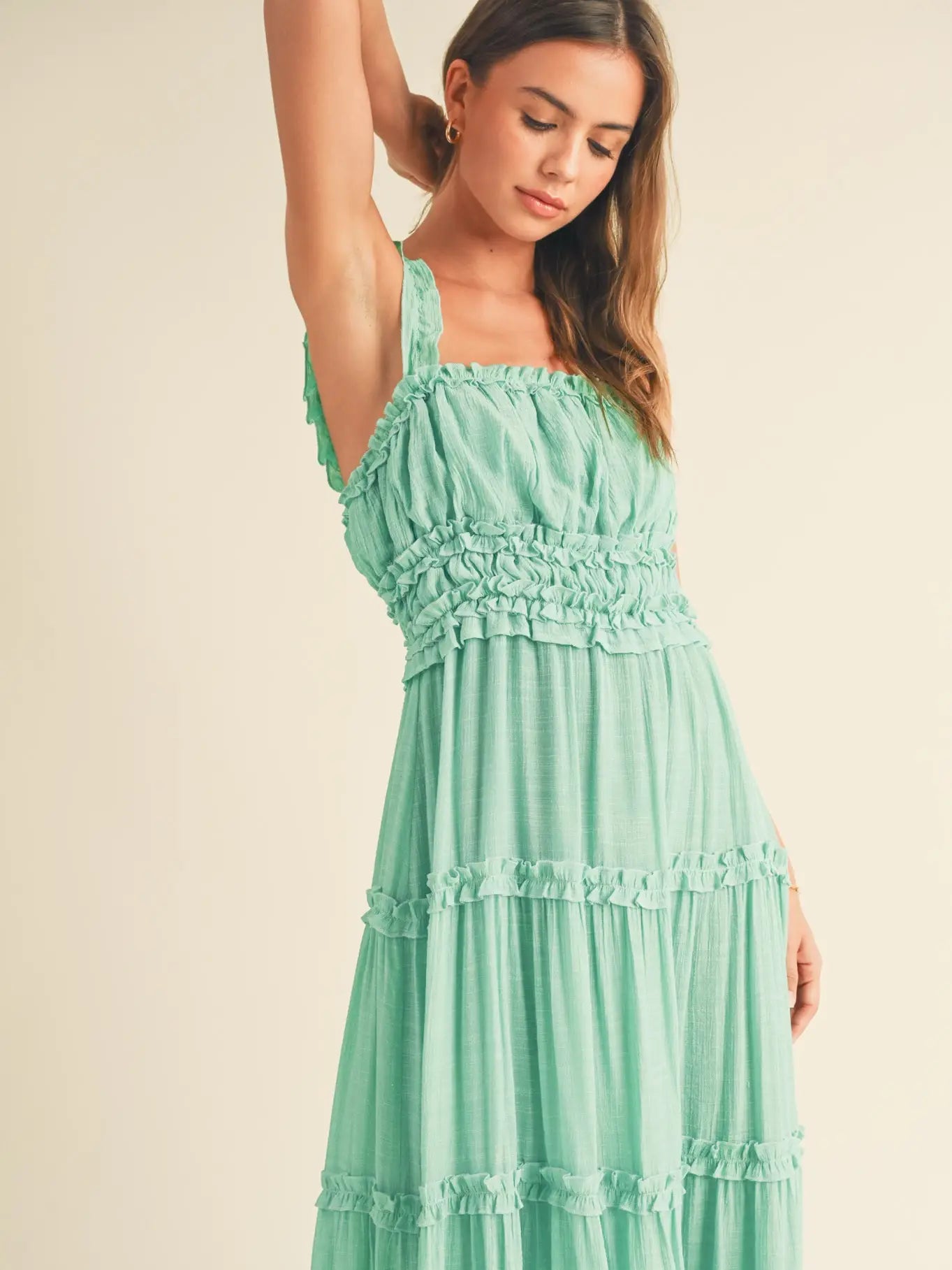 Aimee Ruffled Midi Dress