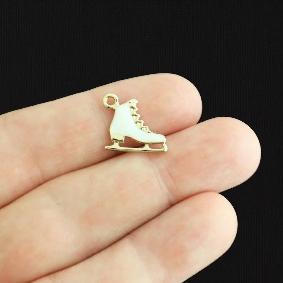 Figure Skating Enamel Charm