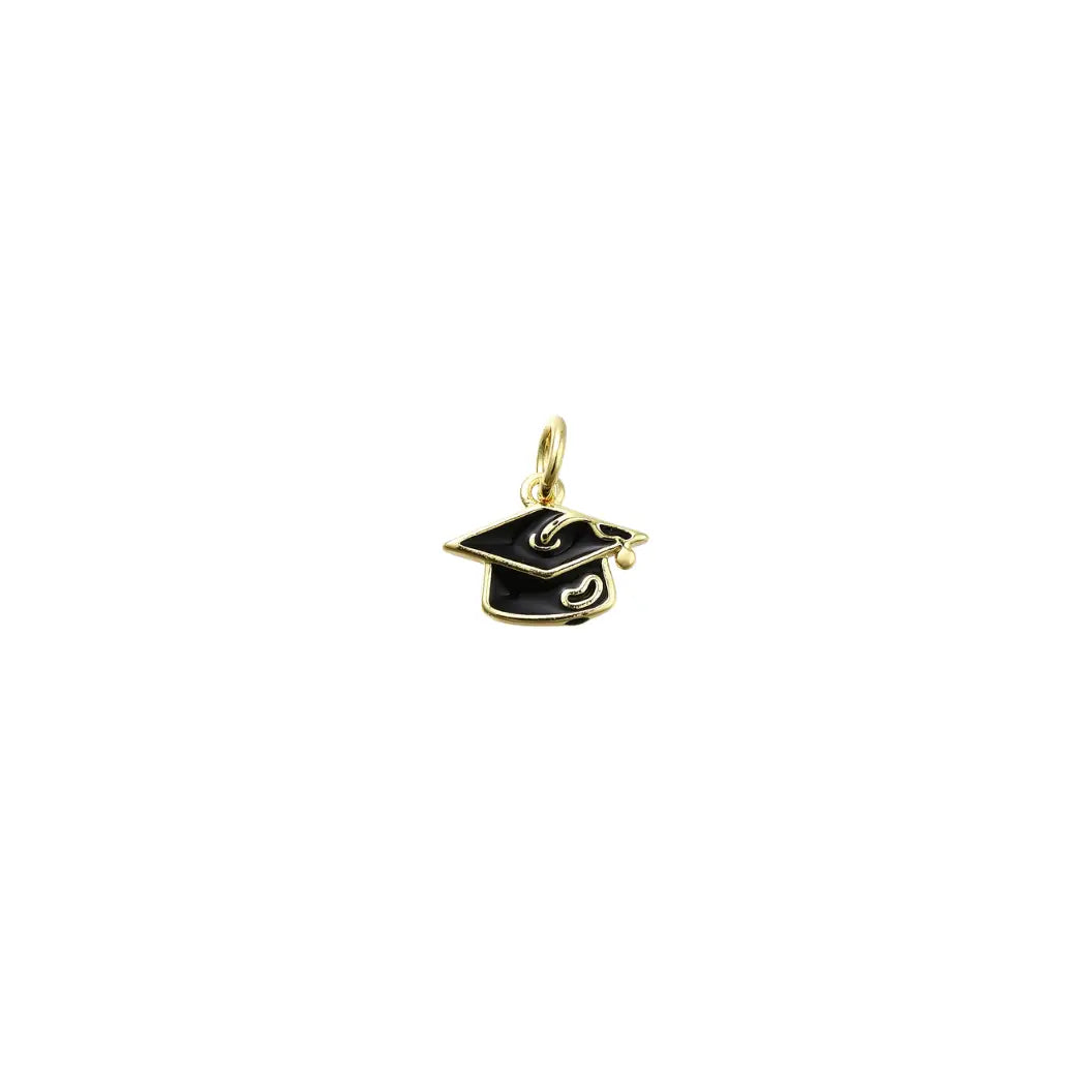 18k Graduation Cap Charm