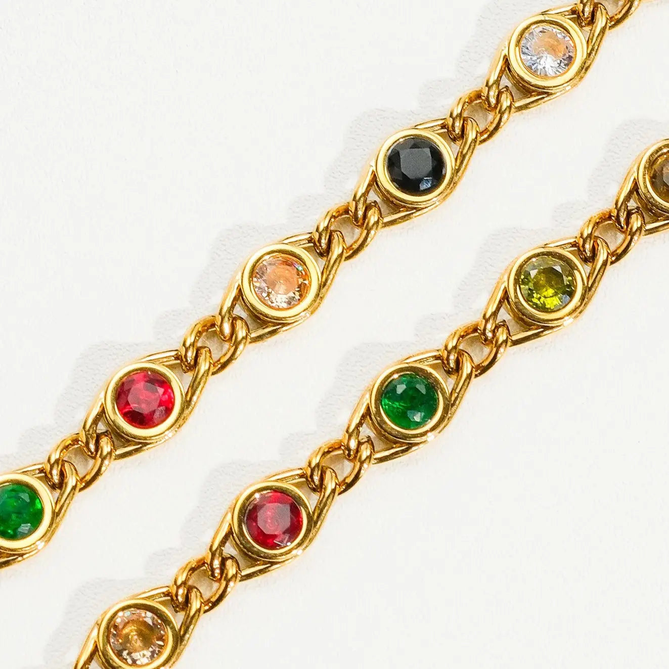Colored Cubic Zirconia Necklace
