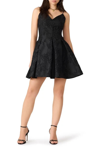 Aylani Floral Jacquard Dress