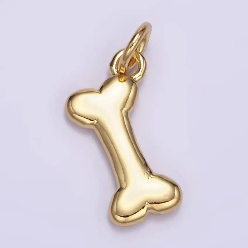 24K Gold Filled Dog Bone Charm
