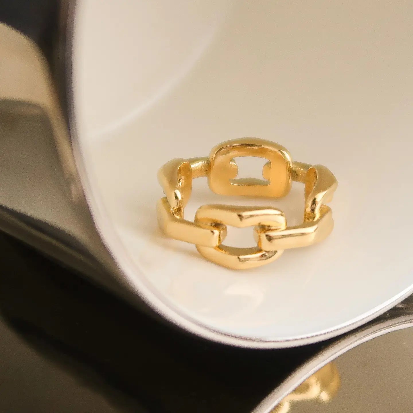 Gold Stack Braided Ring
