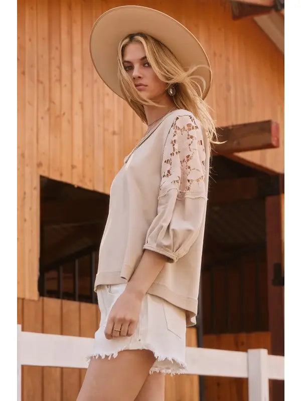 Connie Mineral Washed Sweatshirt- Plus
