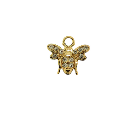 14k Honeybee Pendant Charm