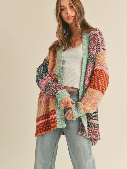 Bella Oversized Colorblock Cardigan