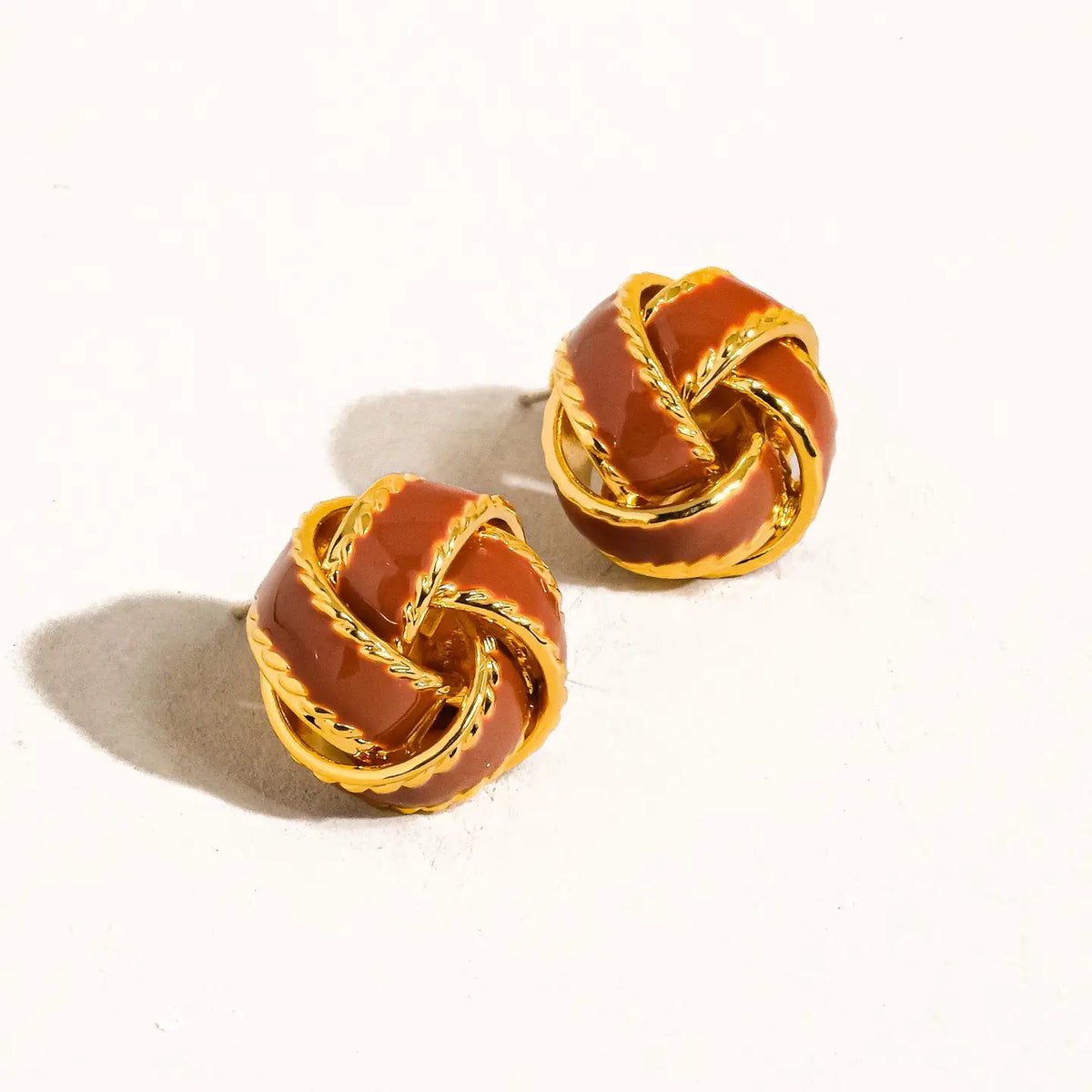 18K Gold Basket Weaved Ball Studs