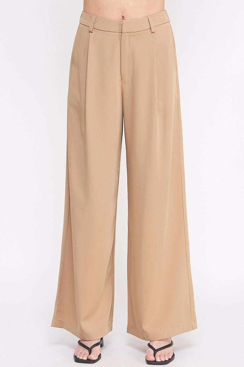 Valerie Pleat Front Drapey Twill Trouser Pant