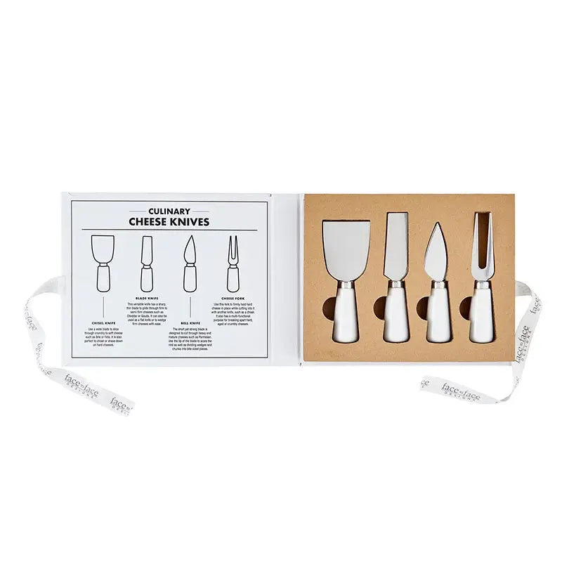 Say Cheese Ceramic Cheese Knives Book Box