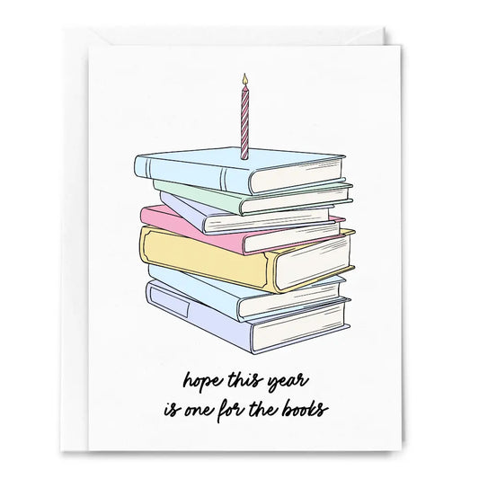 One For the Books Birthday Greeting Card